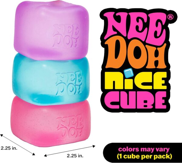 Schylling Needoh Nice Cube - Zabawka sensoryczna do ściskania z Super Solid Squish — Image 4 of 6