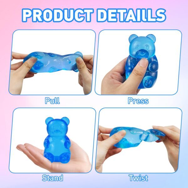 Zabawka do ściskania NeeDoh Gummy Bear Taba Squishy żelkowy niebieski miś — Image 7 of 20