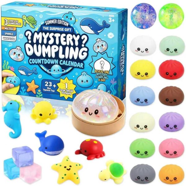 Tajemnicze pierogi squishy – kalendarz adwentowy 24 squishy w stylu blind box — Image 2 of 15