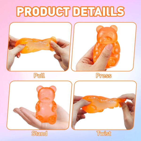 Zabawka do ściskania NeeDoh Gummy Bear Taba Squishy żelkowy niebieski miś — Image 19 of 20