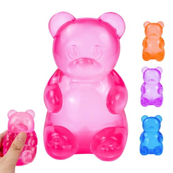 Zabawka do ściskania NeeDoh Gummy Bear Taba Squishy żelkowy niebieski miś — Image 4 of 20