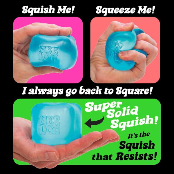 Schylling Needoh Nice Cube - Zabawka sensoryczna do ściskania z Super Solid Squish — Image 5 of 6