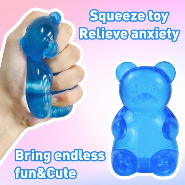 Zabawka do ściskania NeeDoh Gummy Bear Taba Squishy żelkowy niebieski miś — Image 5 of 20