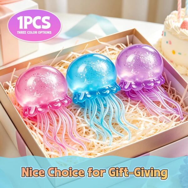 NeeDoh JellySquish Sparkle Squishy zabawka meduza z brokatową kopułą i mackami — Image 9 of 11