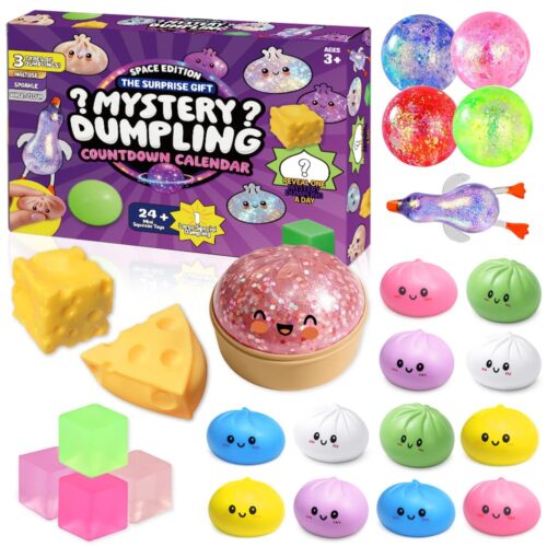 24 Dumpling Squishy Advent Calendar – Blind Box (1/15) Tajemnicze pierogi squishy – kalendarz adwentowy 24 squishy w stylu blind box — Image 1 of 15