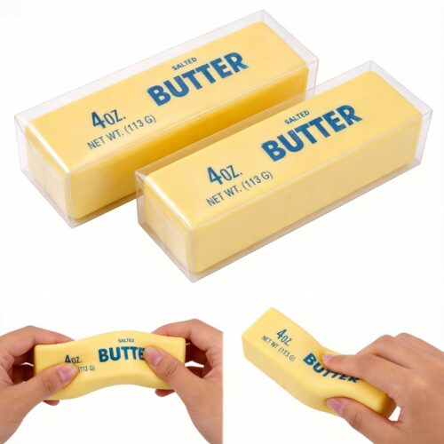NeeDoh Butter Squishy – Slow-Rise Butter Stick Toy (1/12) Realistyczna, wolno wracająca do formy zabawka w kształcie kostki masła od NeeDoh — Image 1 of 12