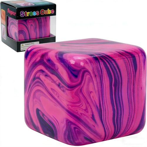 NeeDoh Nice Cube Swirl – One-of-a-Kind Marbled Cube (1/8) NeeDoh Nice Cube Swirl marmurkowa pomarańczowa kostka squish — Image 1 of 8