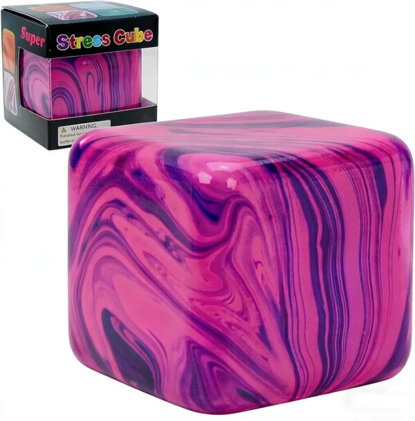 NeeDoh Nice Cube Swirl marmurkowa pomarańczowa kostka squish — Image 1 of 8