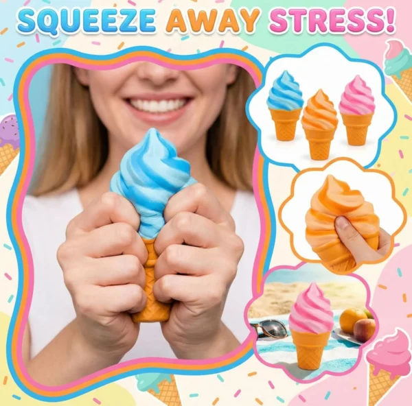 NeeDoh Nice Cream Cone Squishy – Miękkie lody, które nigdy nie topnieją — Image 8 of 8